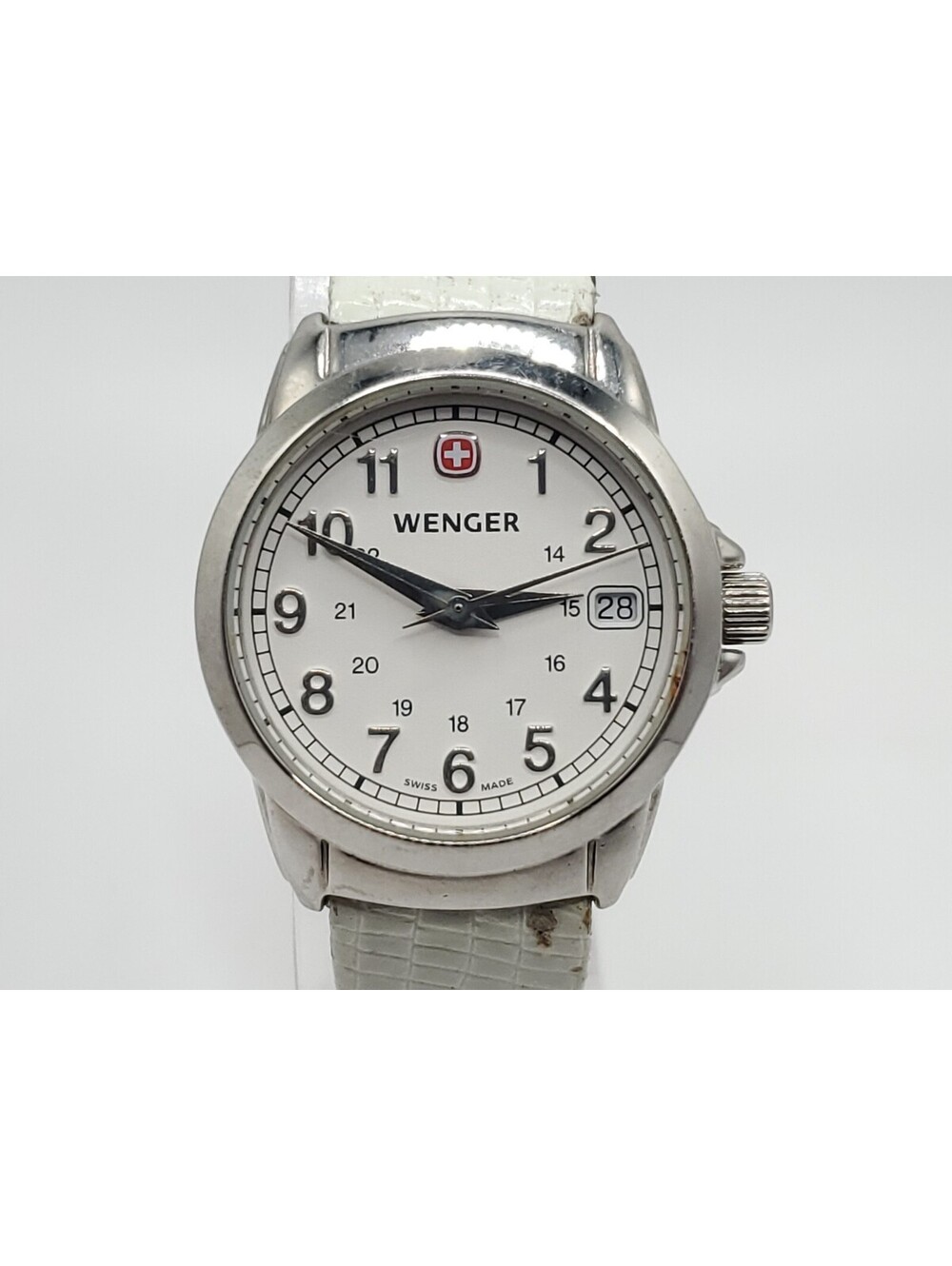 Wenger White Dial Women’s Watch with Silver Case